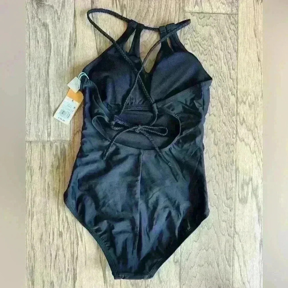 Kona Sol Full Coverage Black One-Piece Swimsuit - Size Small - NWT - Picture 4 of 6